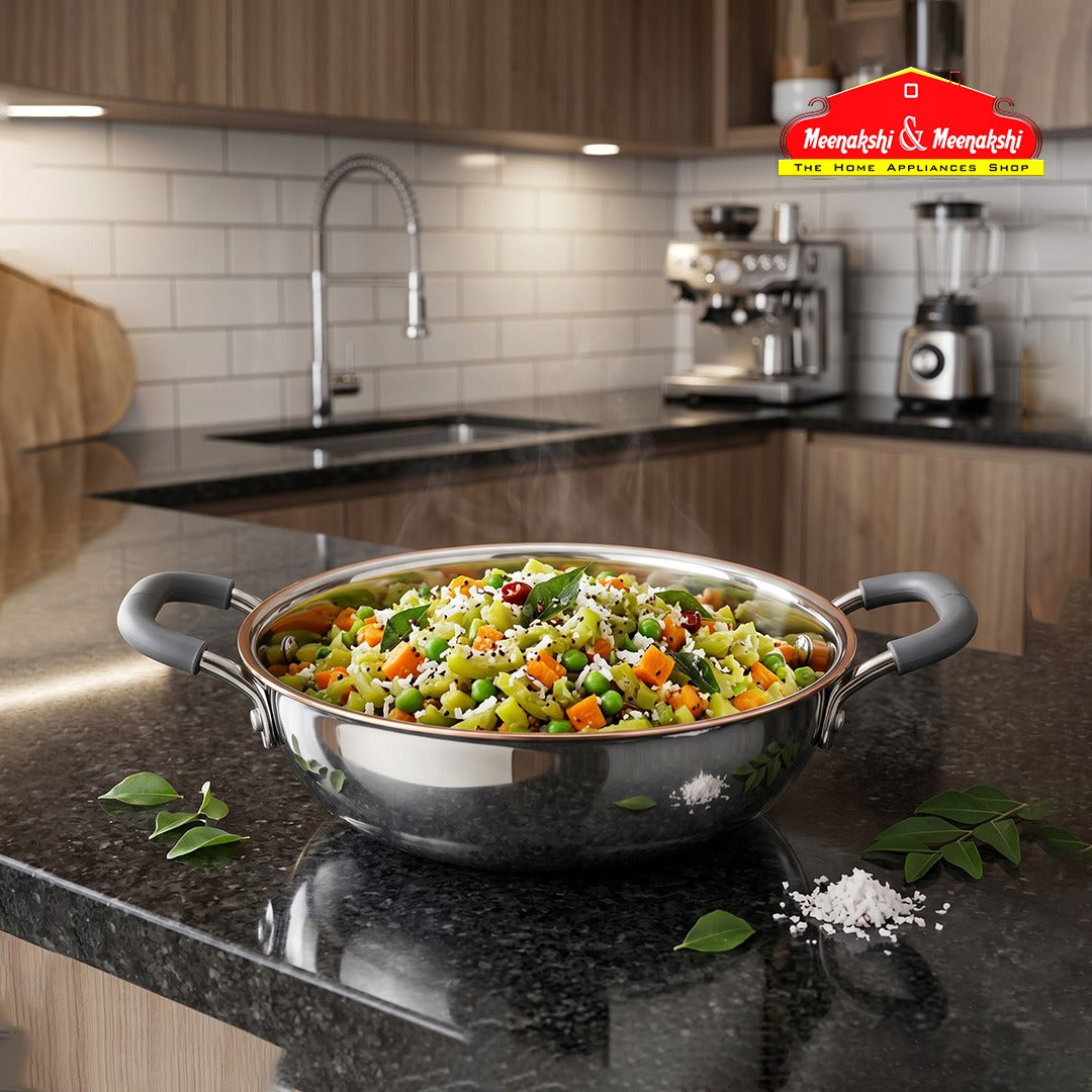 MM Triply Deep Kadai With Silicon Handle