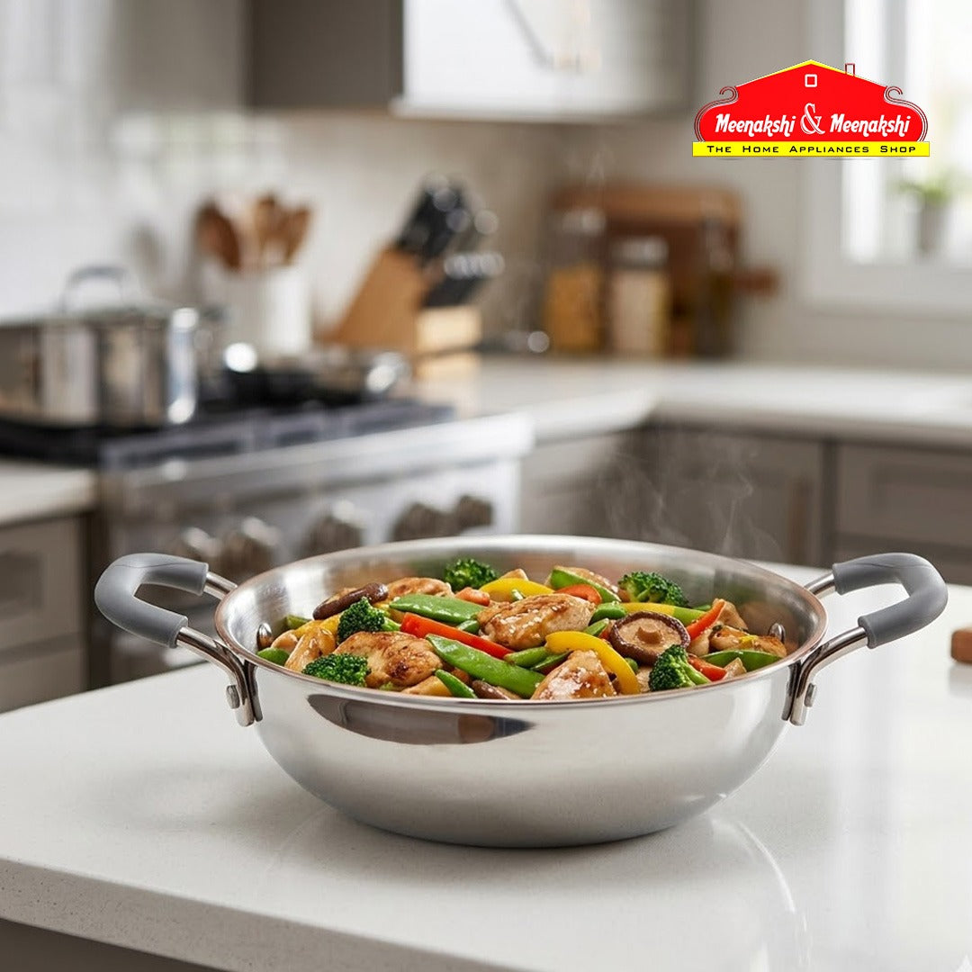 MM Triply Deep Kadai With Silicon Handle