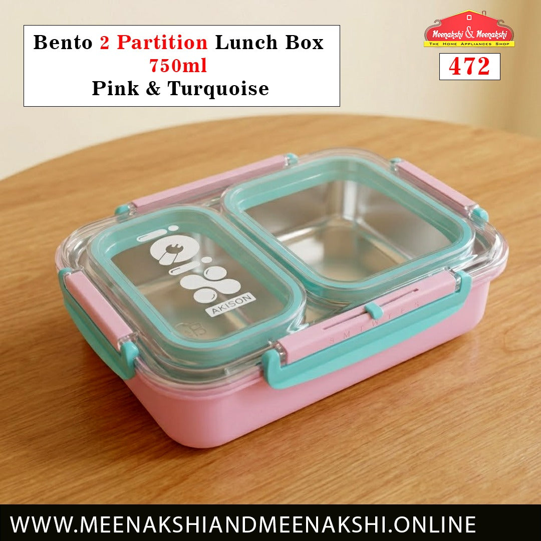 Bento 2 Partition Lunch Box 750ml