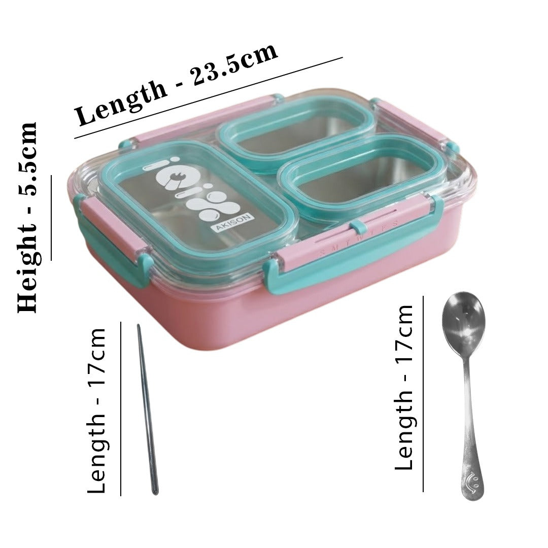 Bento 3 Partition Lunch Box 710ml