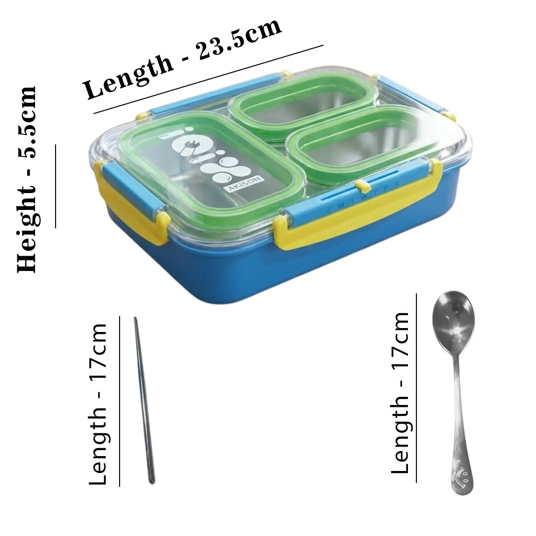 Bento 3 Partition Lunch Box 710ml