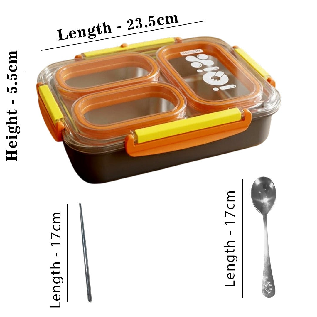 Bento 3 Partition Lunch Box 710ml