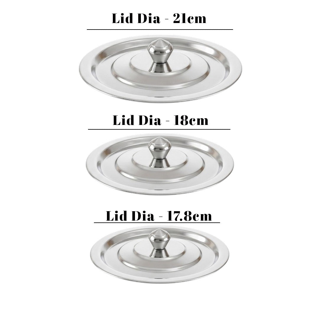 MM SS 20 Guage 3PCS Parappu Chetty with Lid 483
