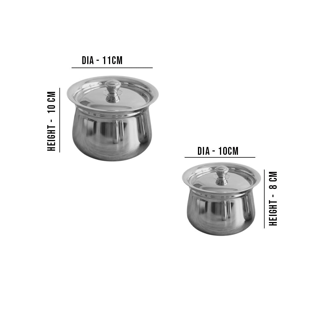 MM SS 20 Guage 5PCS Handi With Lid 490