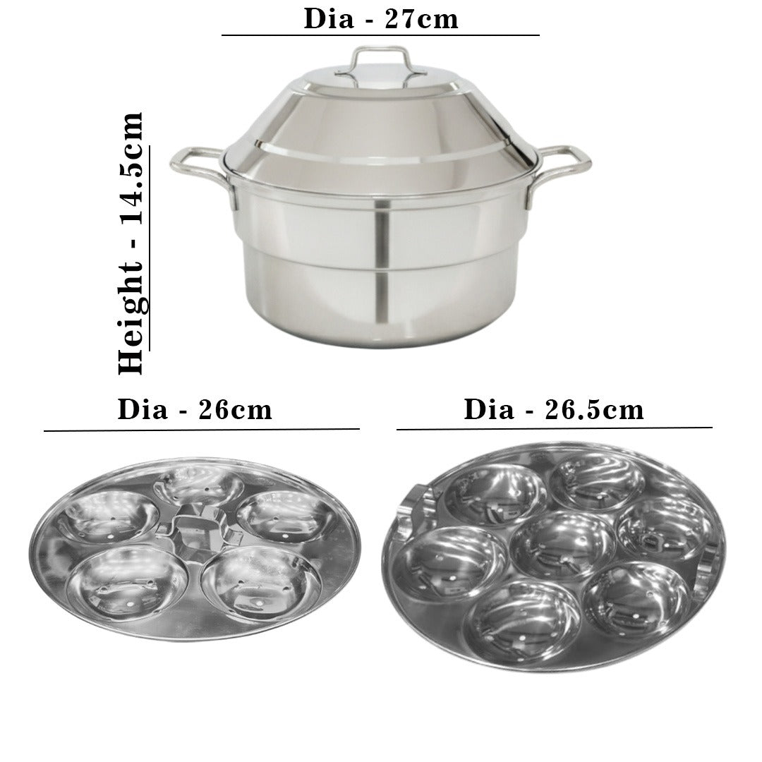 MM SS Karaikudi Idly Pot 12Pit With Handles 573