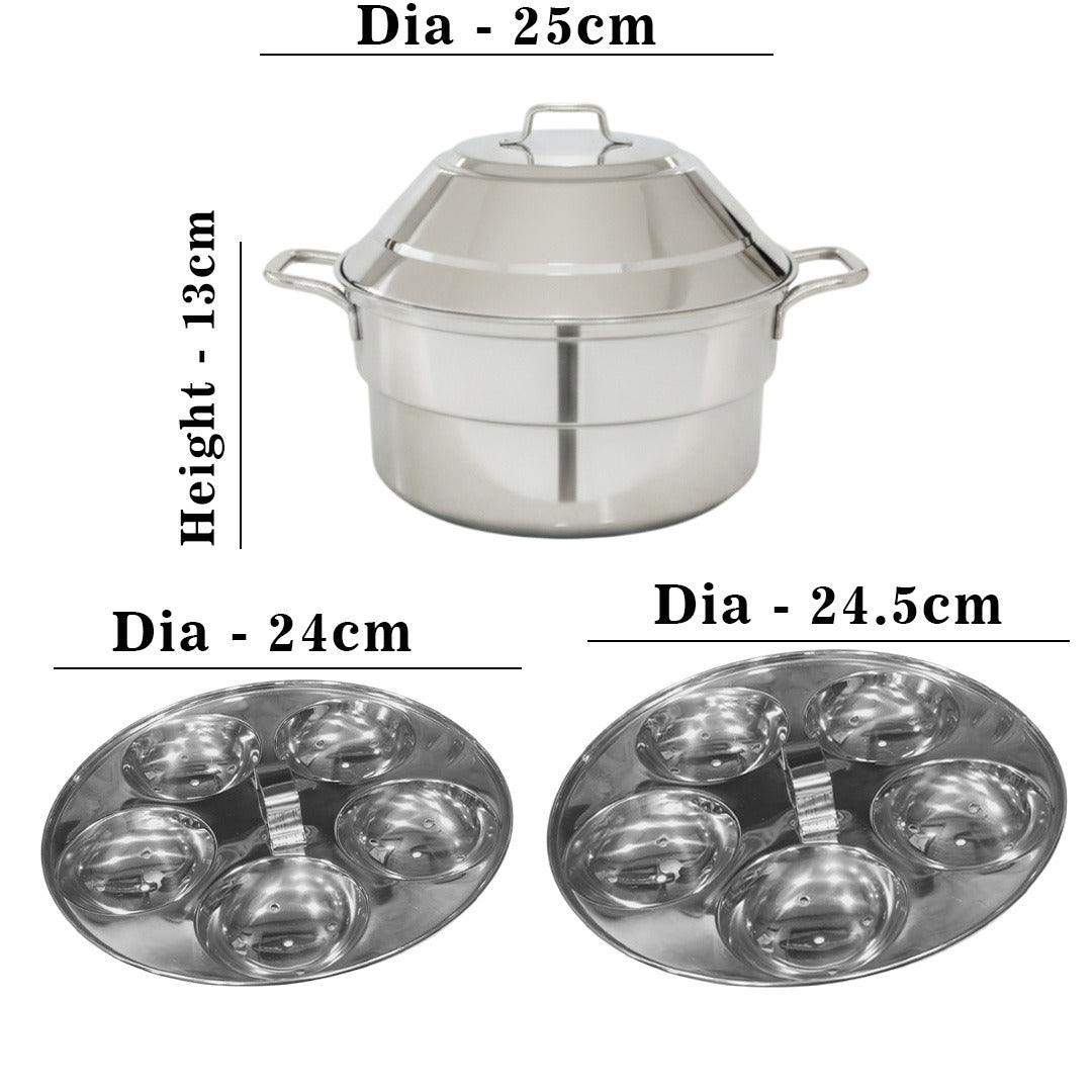 MM SS Karaikudi Idly Pot 10Pit With Handles 571