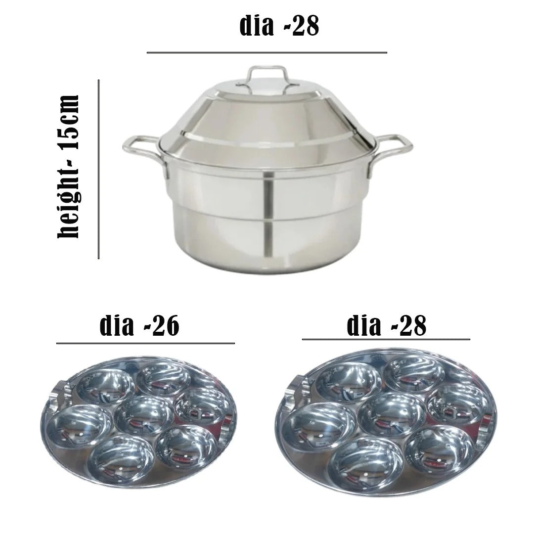 MM SS Karaikudi Idly Pot 14Pit With Handles 575