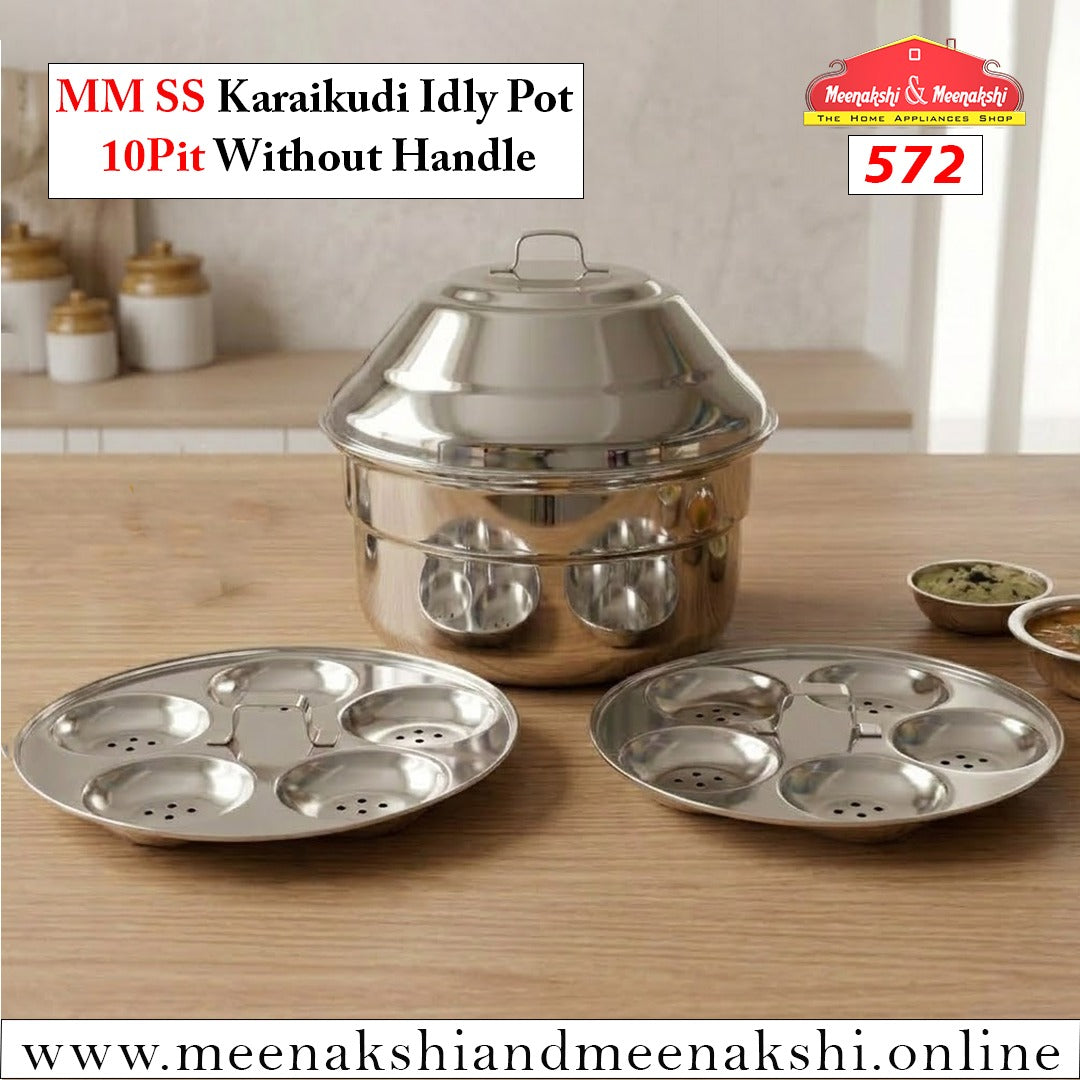 MM SS Karaikudi Idly Pot 10Pit Without Handles 572