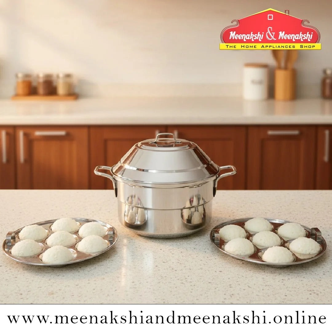 MM SS Karaikudi Idly Pot 14Pit With Handles 575