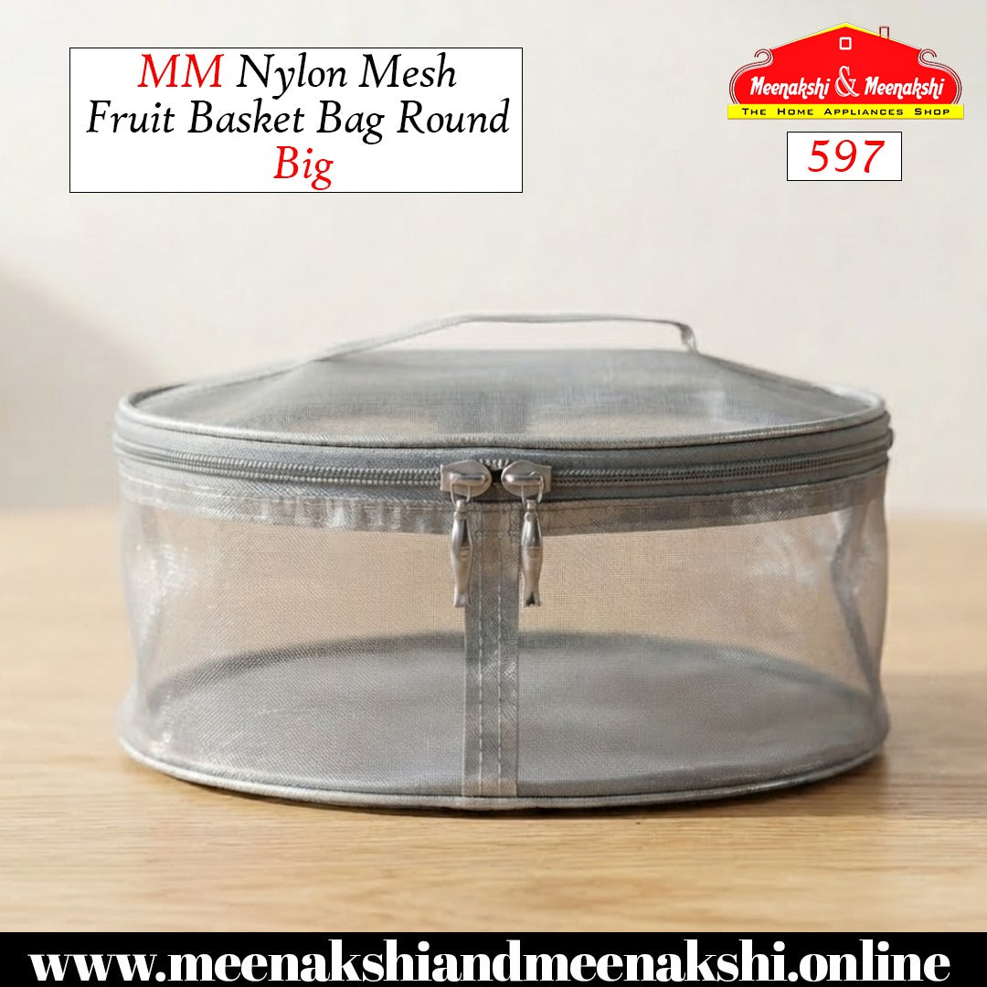 MM Nylon Mesh Fruit Basket Bag Round