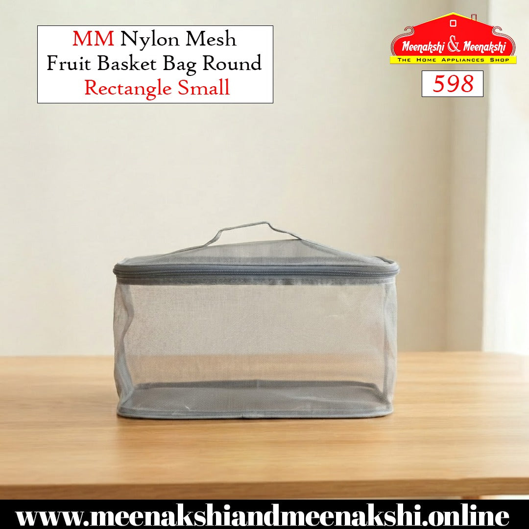MM Nylon Mesh Fruit Basket Bag Rectangle Small 598