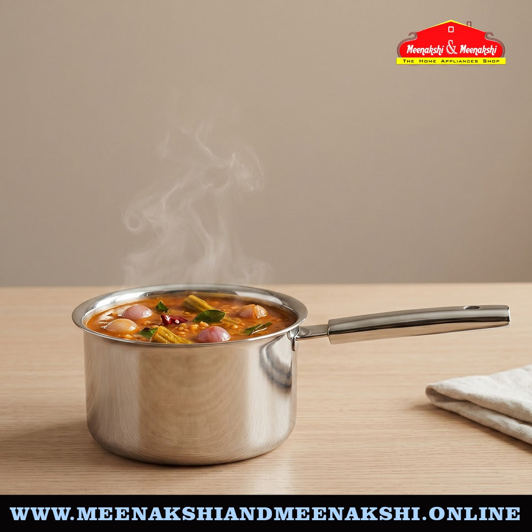MM Thickply Sauce Pan With Steel Handles