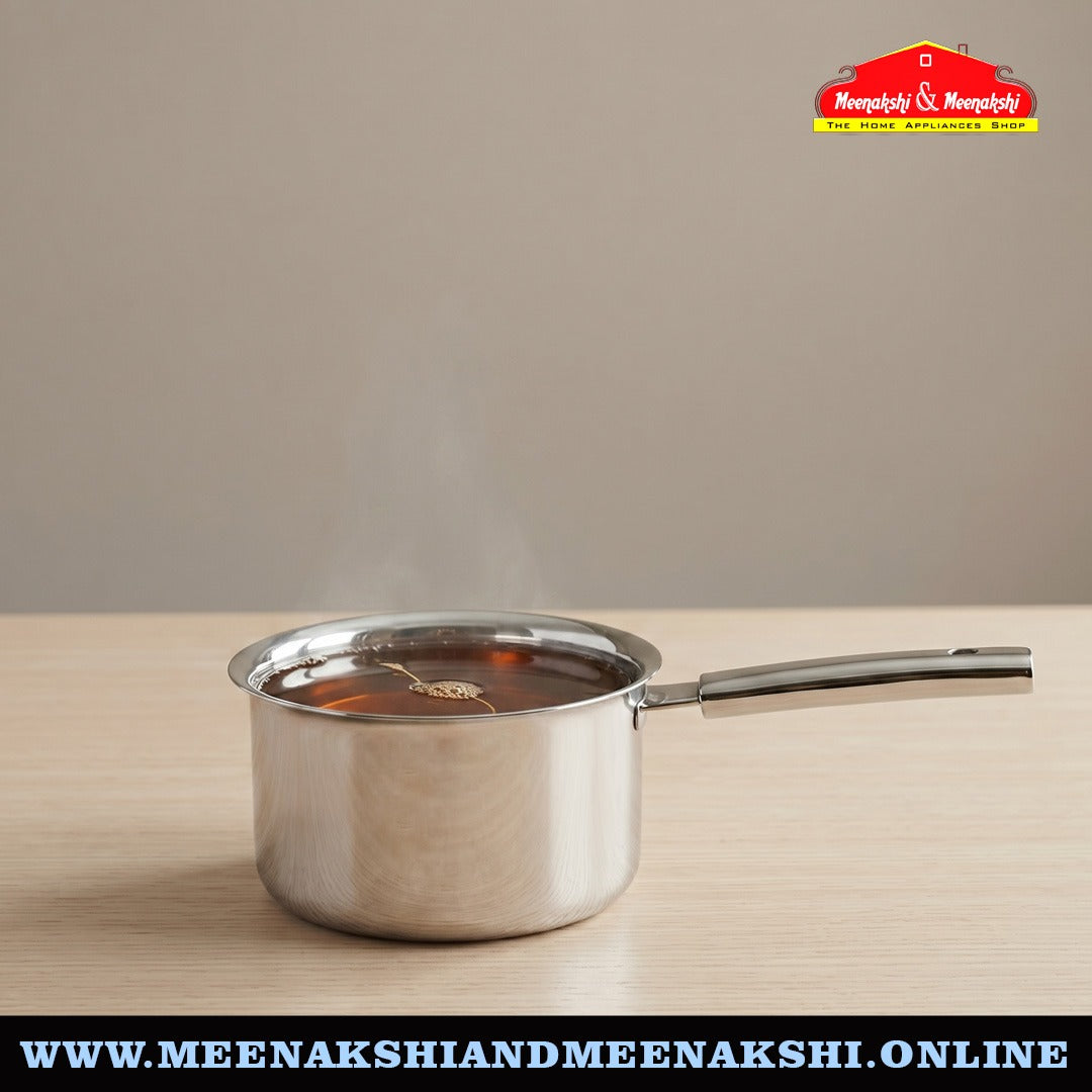 MM Thickply Sauce Pan With Steel Handles