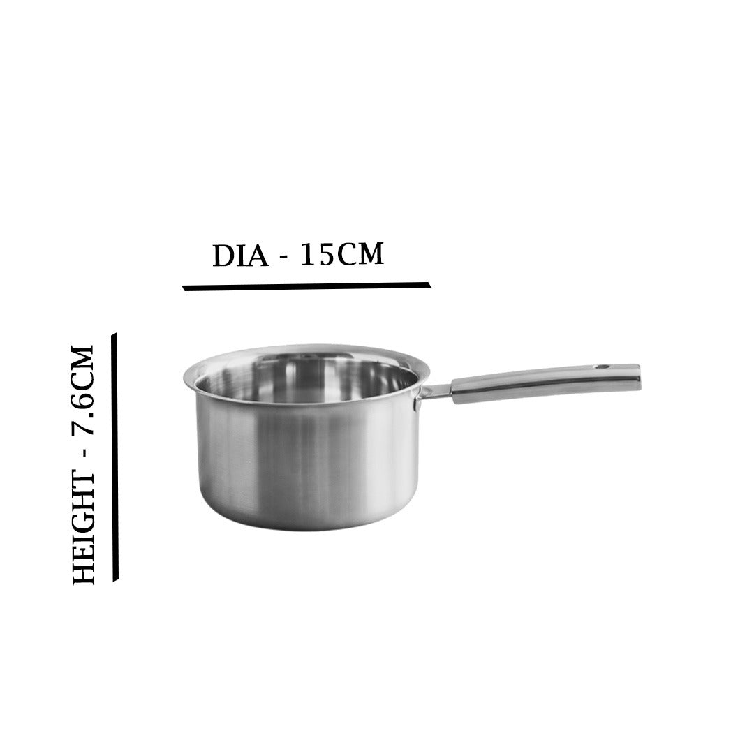 MM Thickply Sauce Pan With Steel Handles