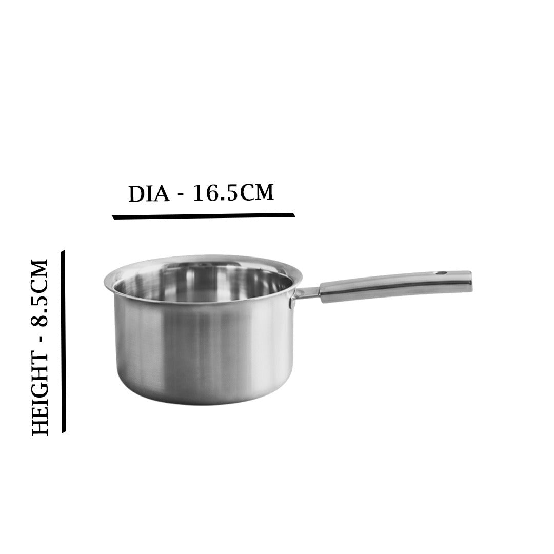 MM Thickply Sauce Pan With Steel Handles