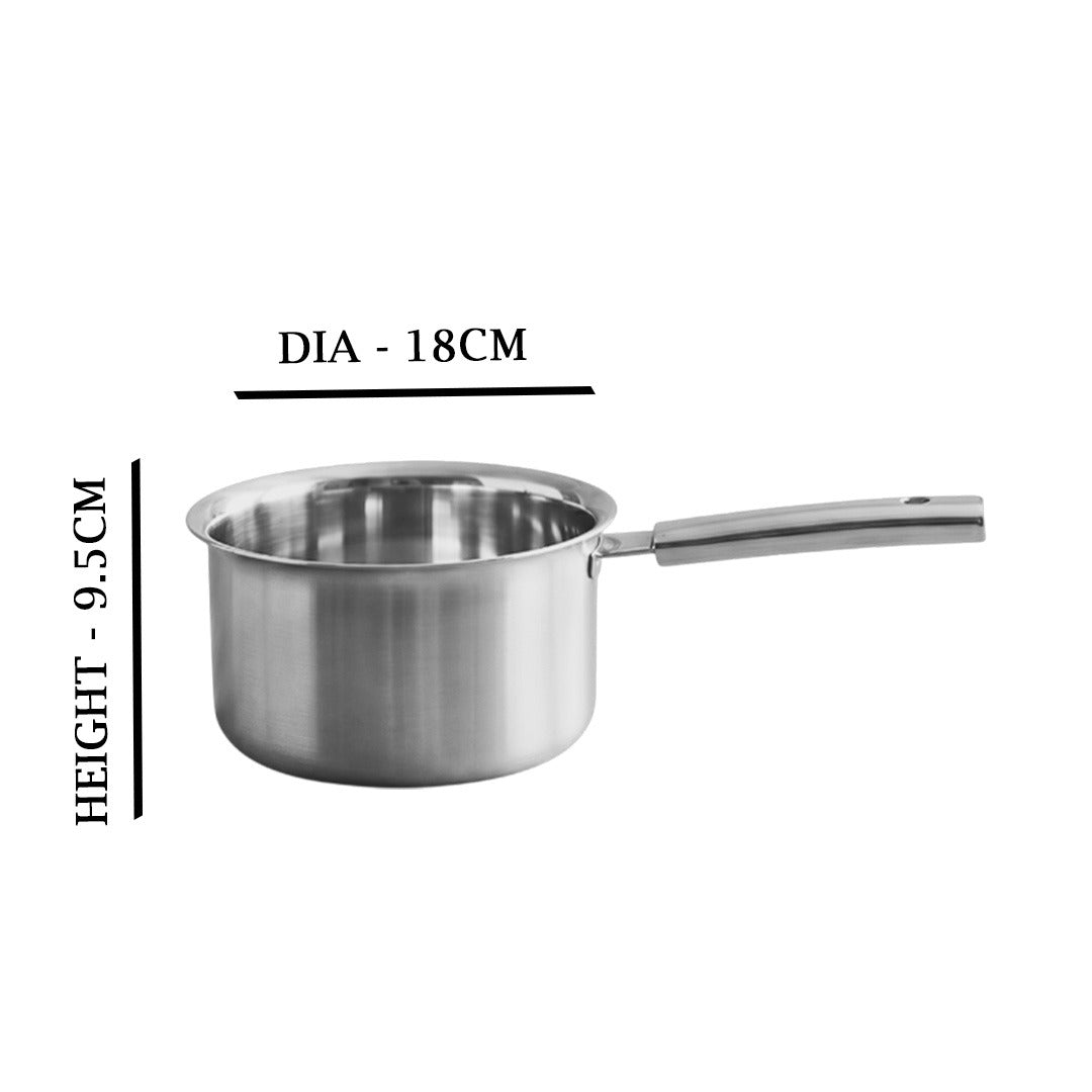 MM Thickply Sauce Pan With Steel Handles