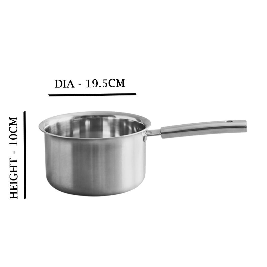 MM Thickply Sauce Pan With Steel Handles