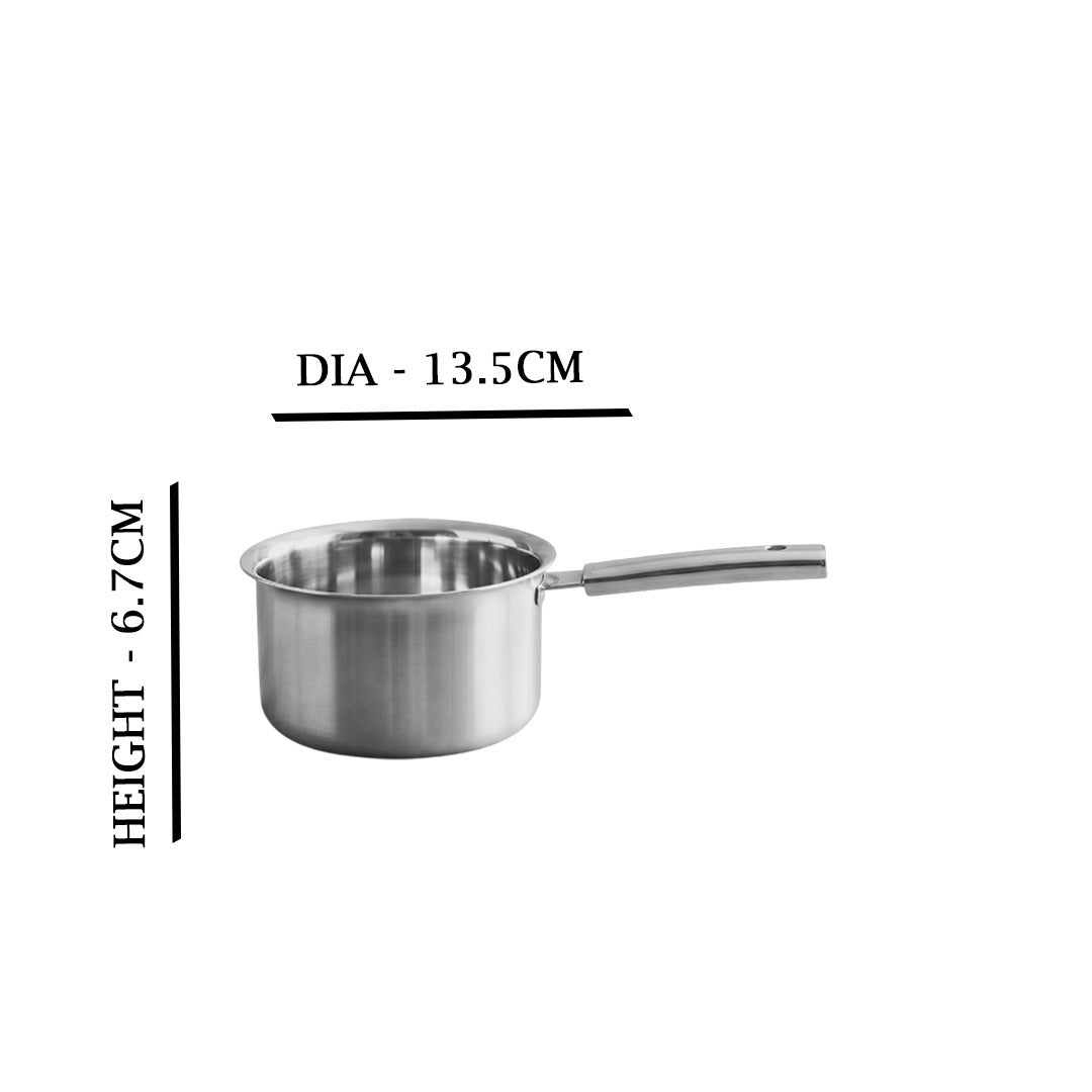 MM Thickply Sauce Pan With Steel Handles