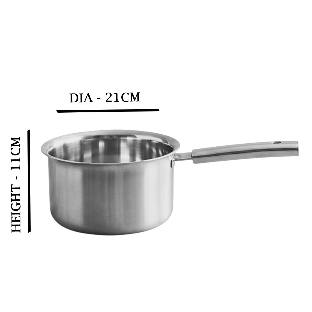 MM Thickply Sauce Pan With Steel Handles