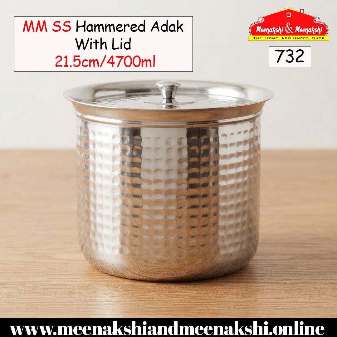 MM SS Hammered Adak With Lid
