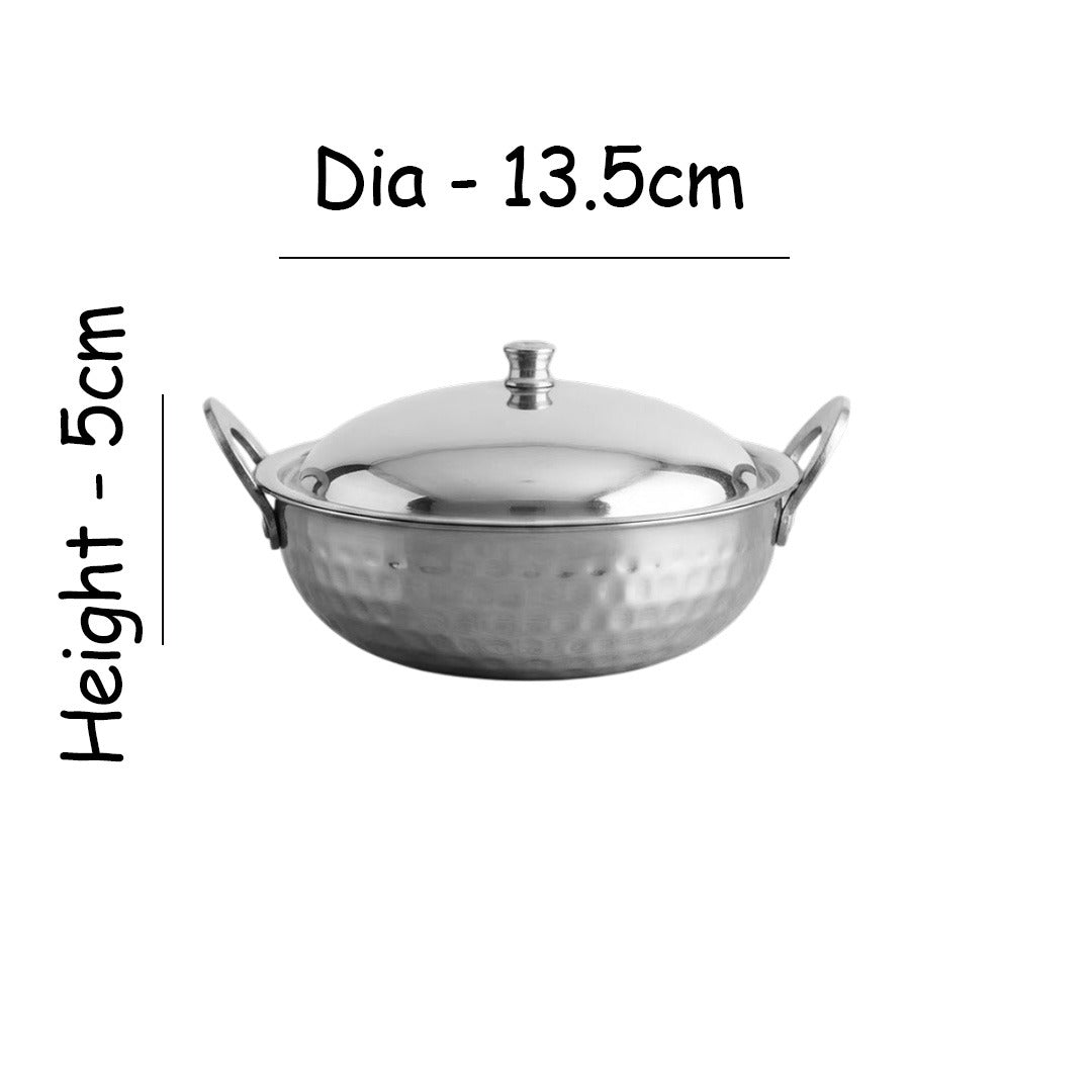 MM SS Hammered Baby Kadai With Lid