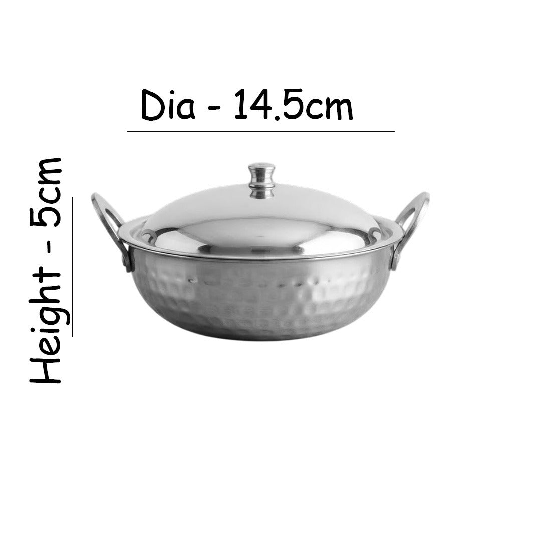 MM SS Hammered Baby Kadai With Lid