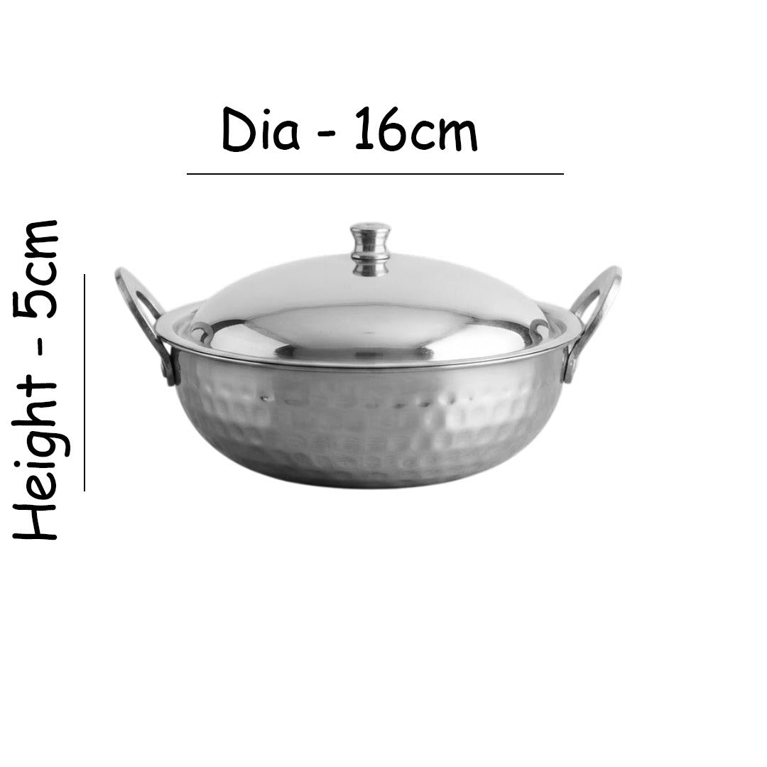 MM SS Hammered Baby Kadai With Lid
