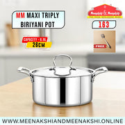 MM Maxi Triply Biriyani Pot 26cm/6.9L 163