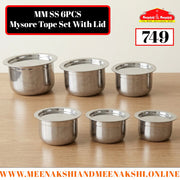 MM SS 6PCS Mysore Tope Set With Lid 749