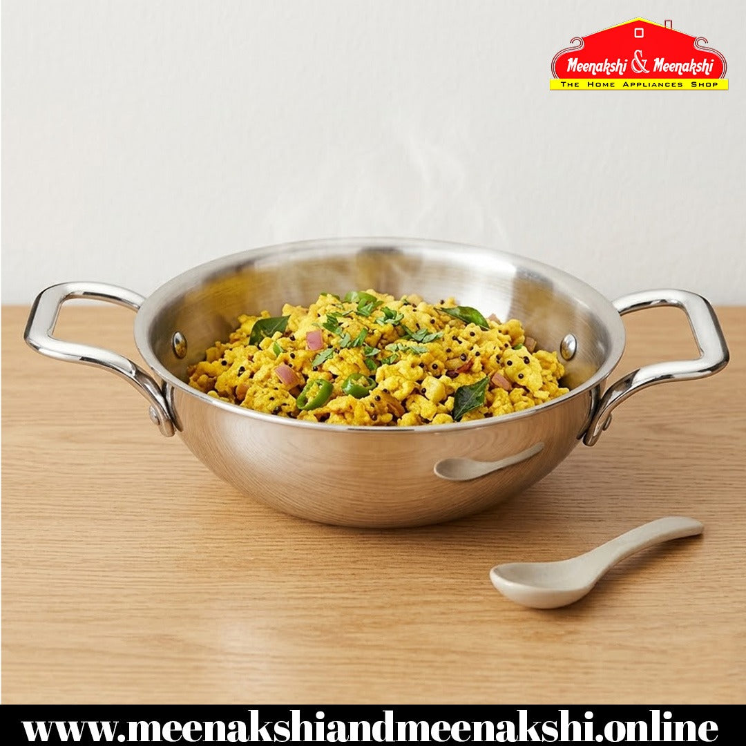 MM Thickply Flat Kadai Without Lid