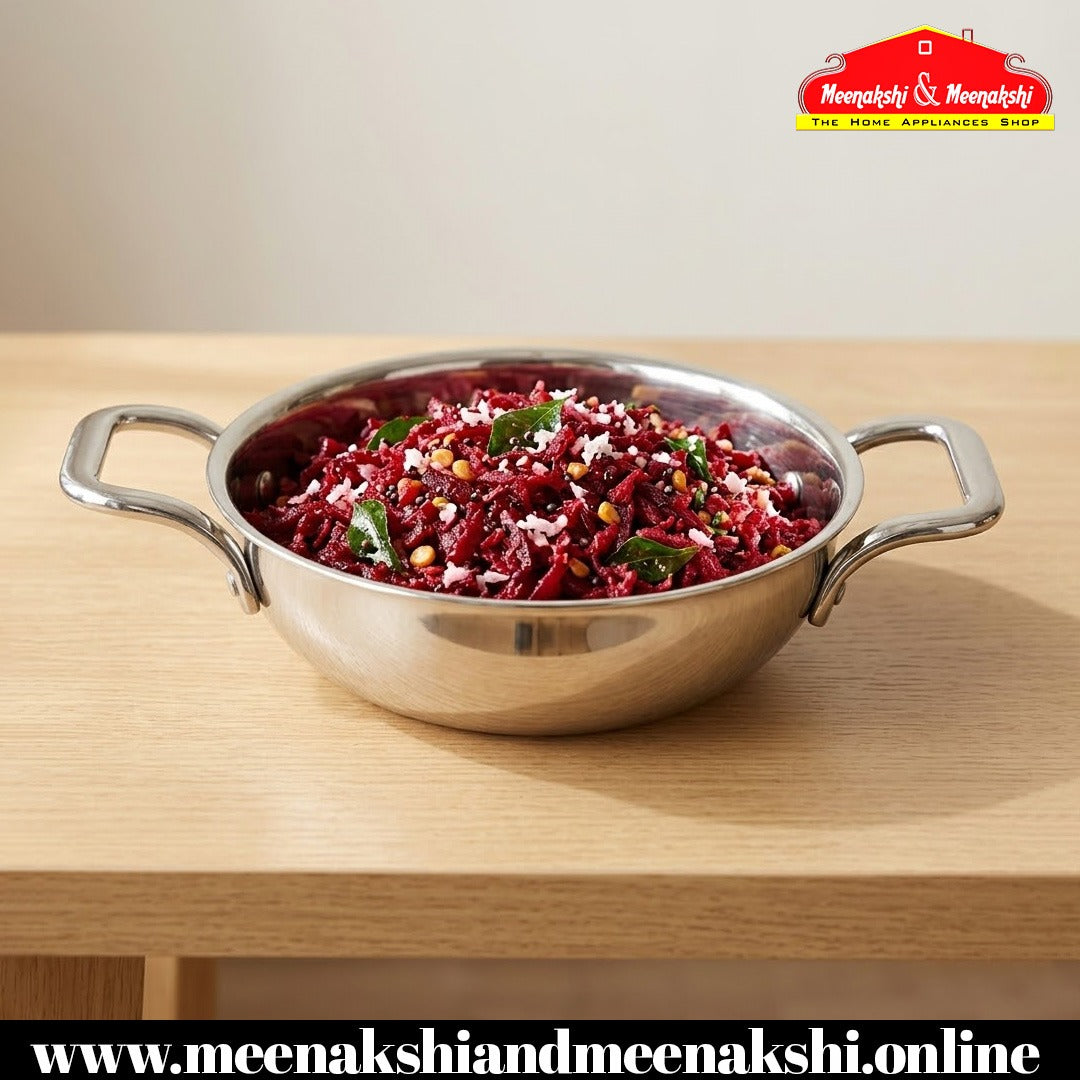MM Thickply Flat Kadai Without Lid