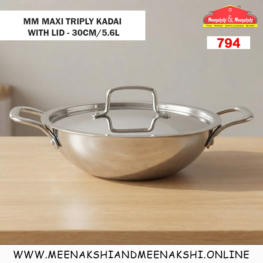 MM Maxi Triply Kadai With Lid