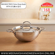 MM Maxi Triply Extra Deep Kadai With Lid 20cm/2.1L 168