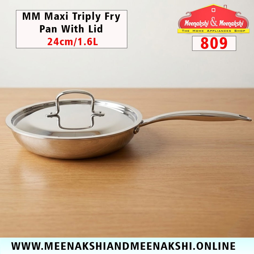 MM Maxi Triply Fry Pan With Lid