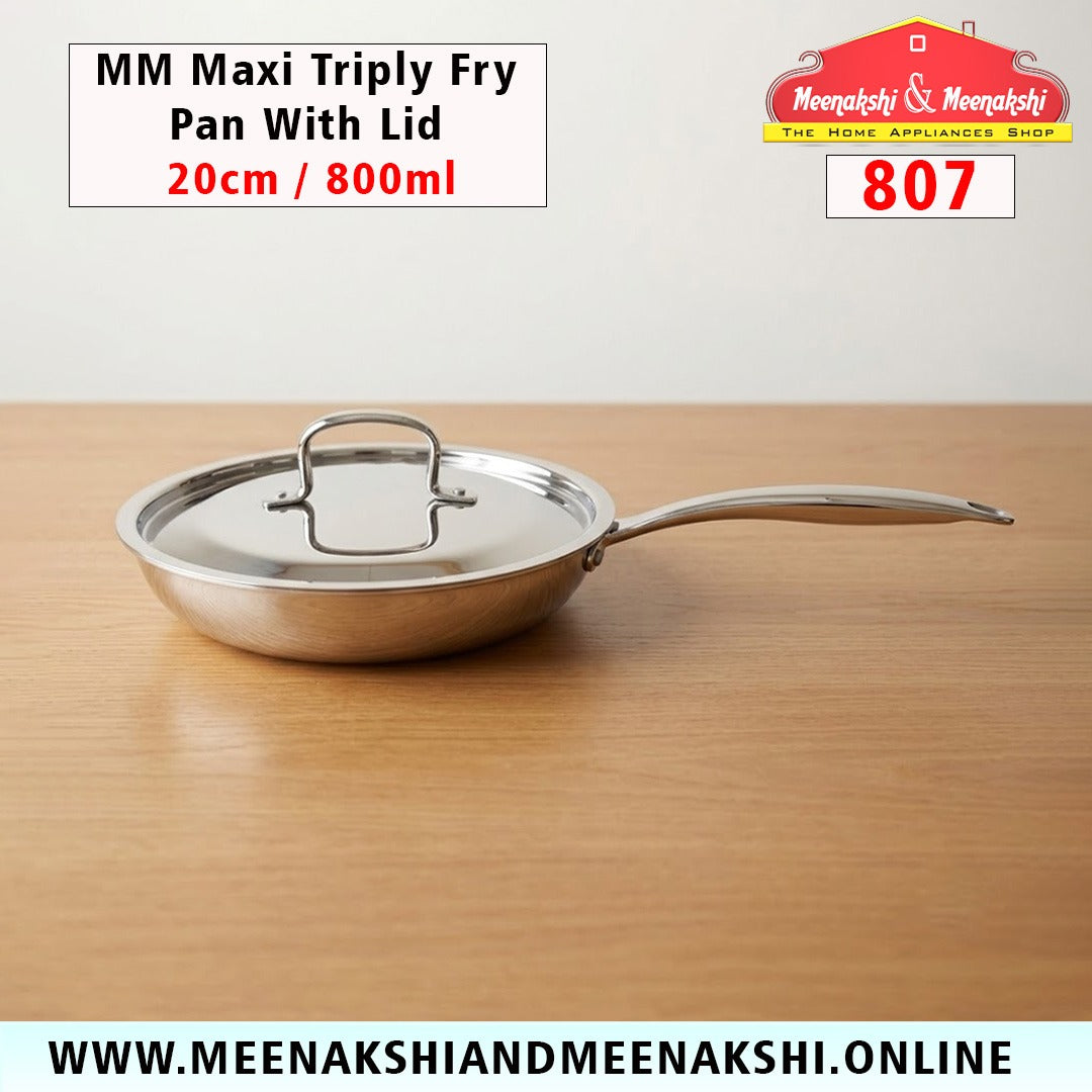MM Maxi Triply Fry Pan With Lid