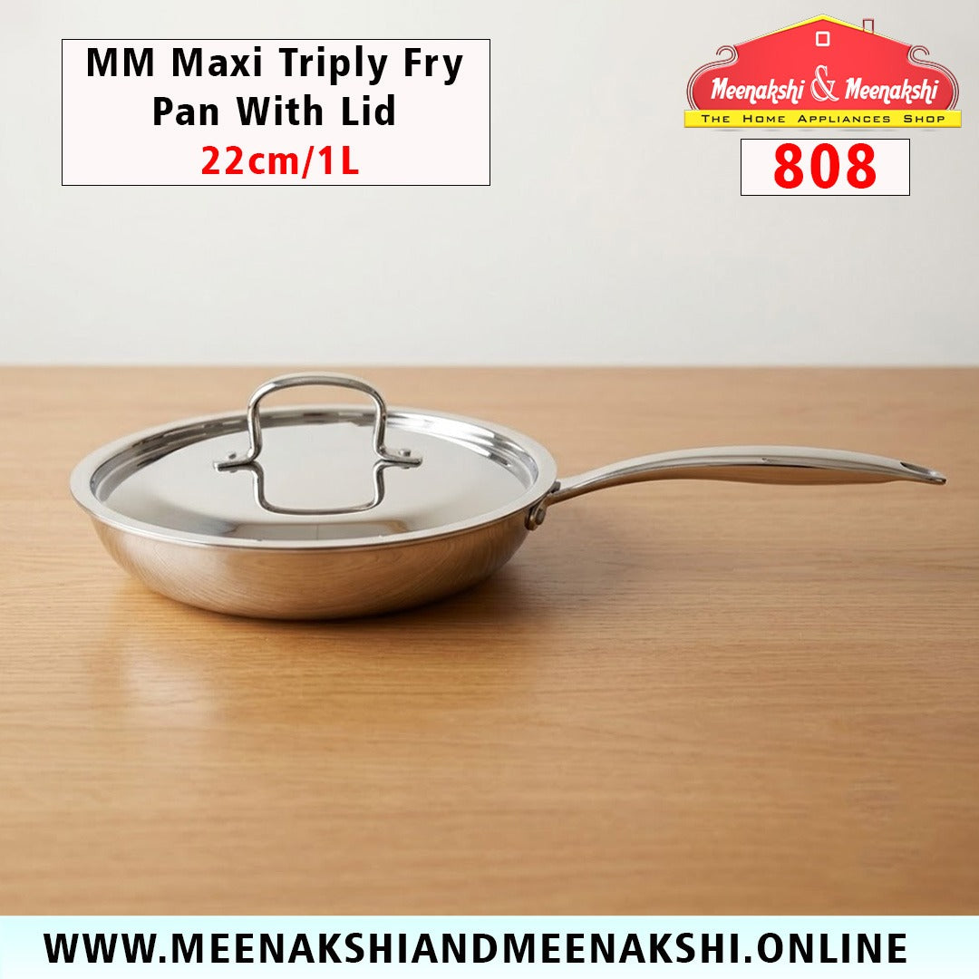 MM Maxi Triply Fry Pan With Lid