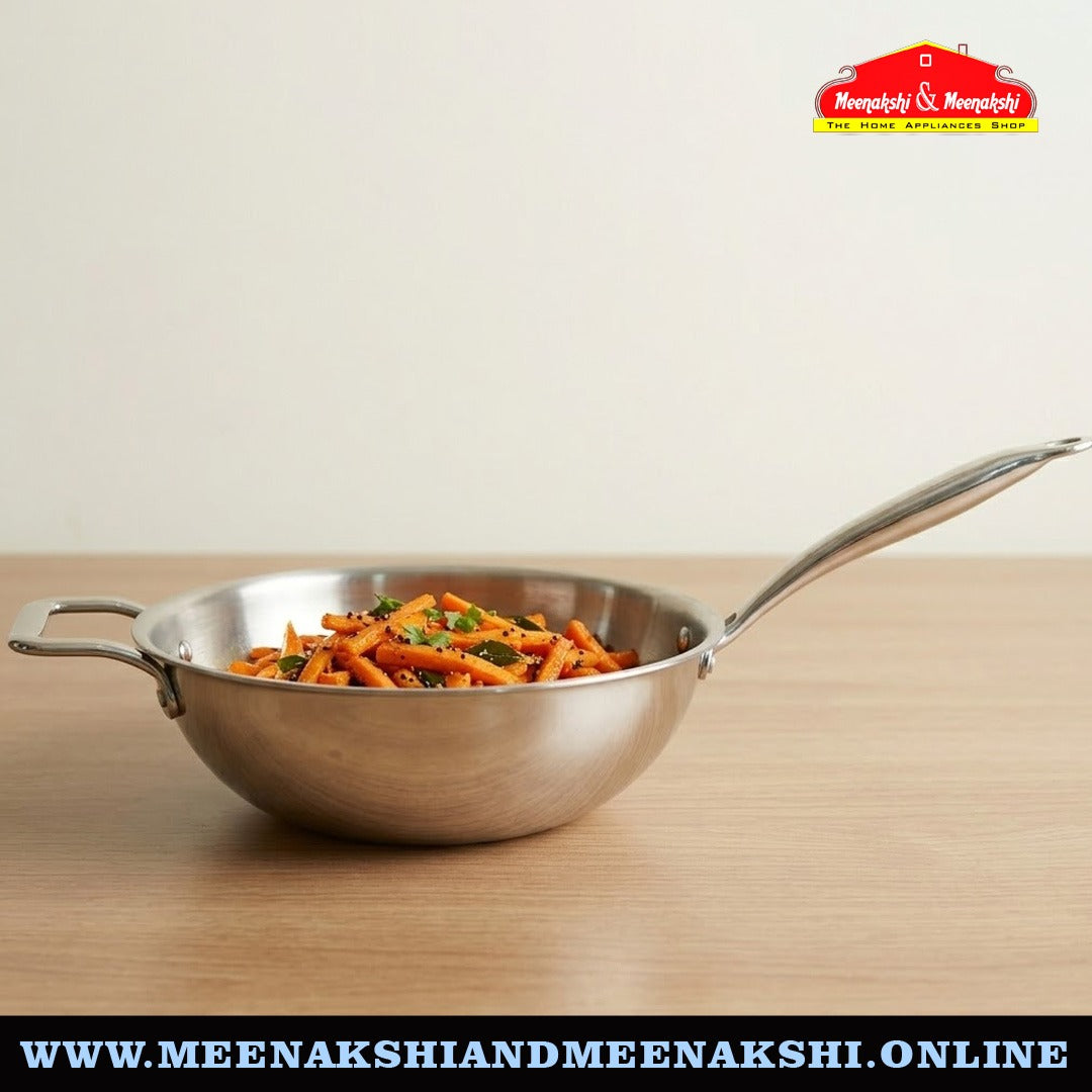 MM Maxi Triply Wok Pan With Lid