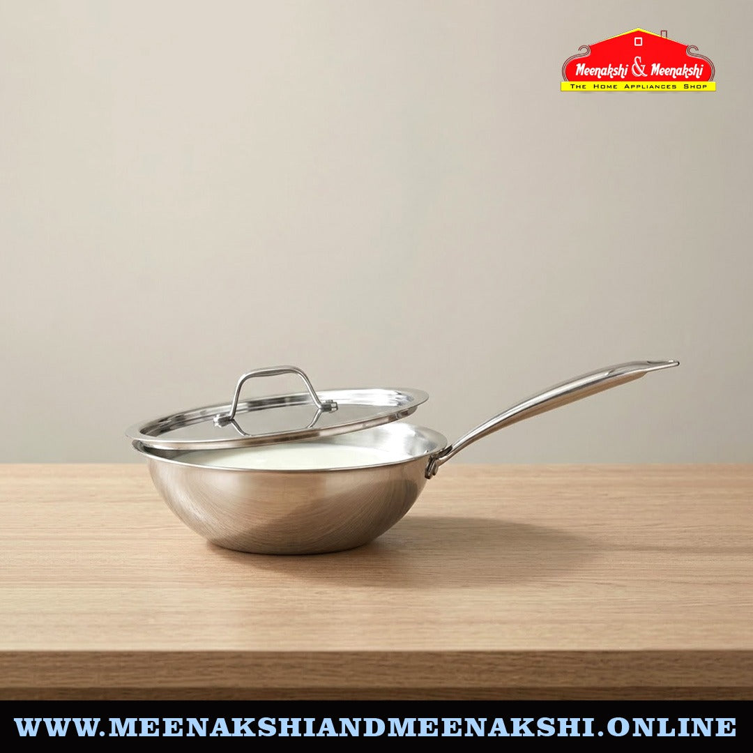 MM Maxi Triply Wok Pan With Lid