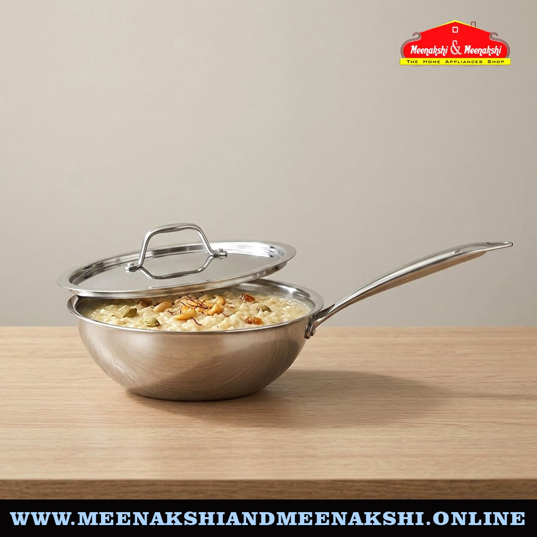 MM Maxi Triply Wok Pan With Lid