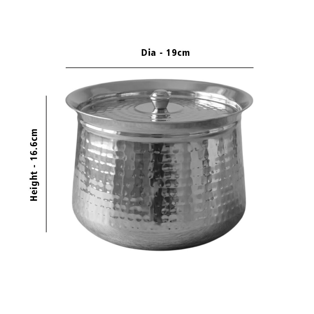 MM SS Hammered Venne Chetty With Lid