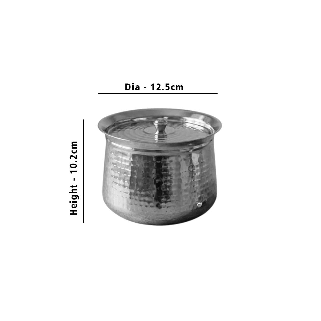 MM SS Hammered Venne Chetty With Lid