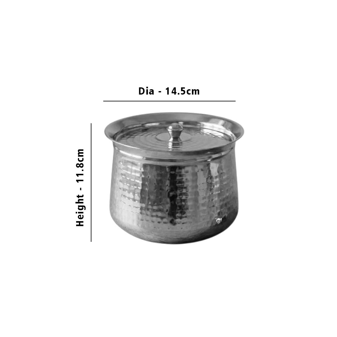 MM SS Hammered Venne Chetty With Lid