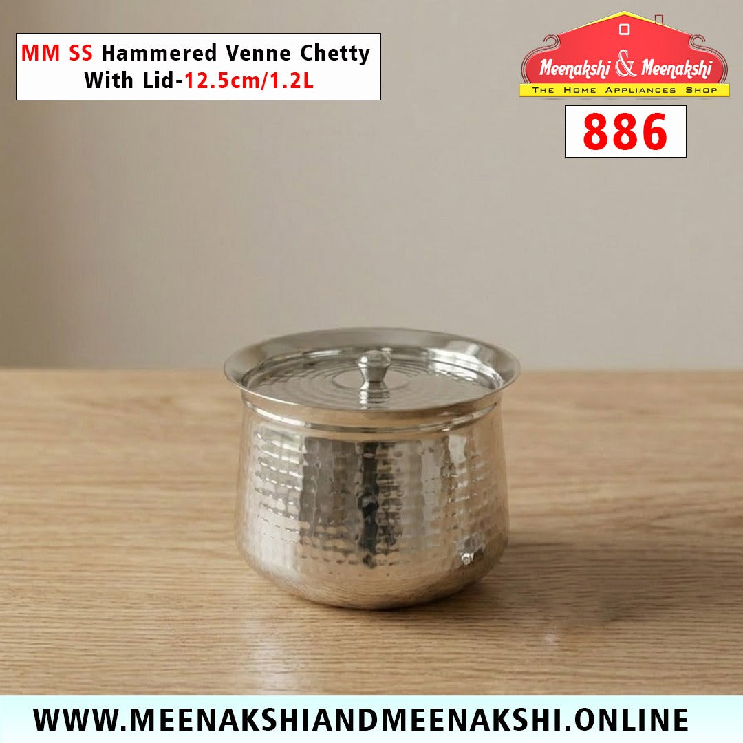 MM SS Hammered Venne Chetty With Lid