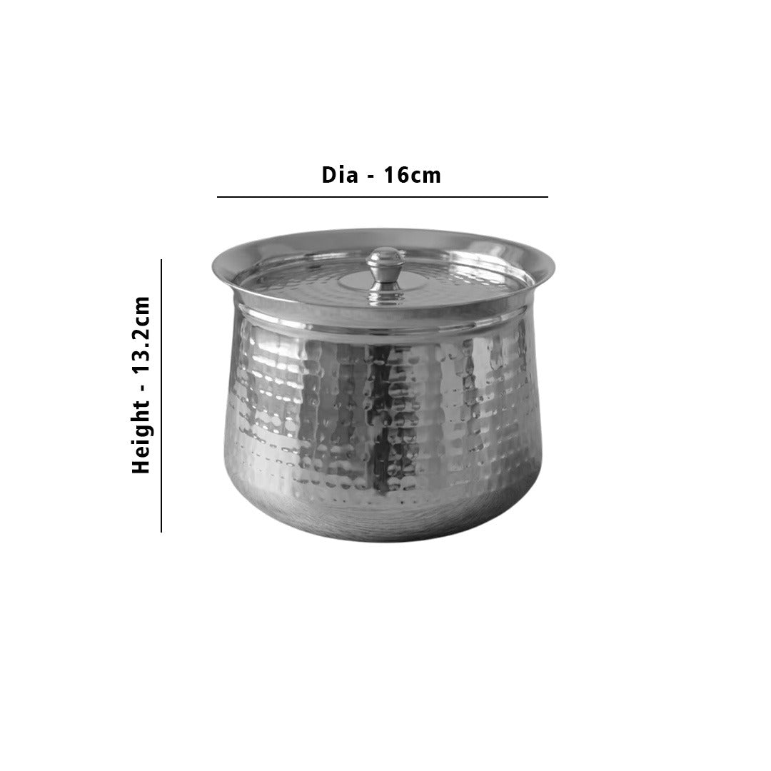 MM SS Hammered Venne Chetty With Lid