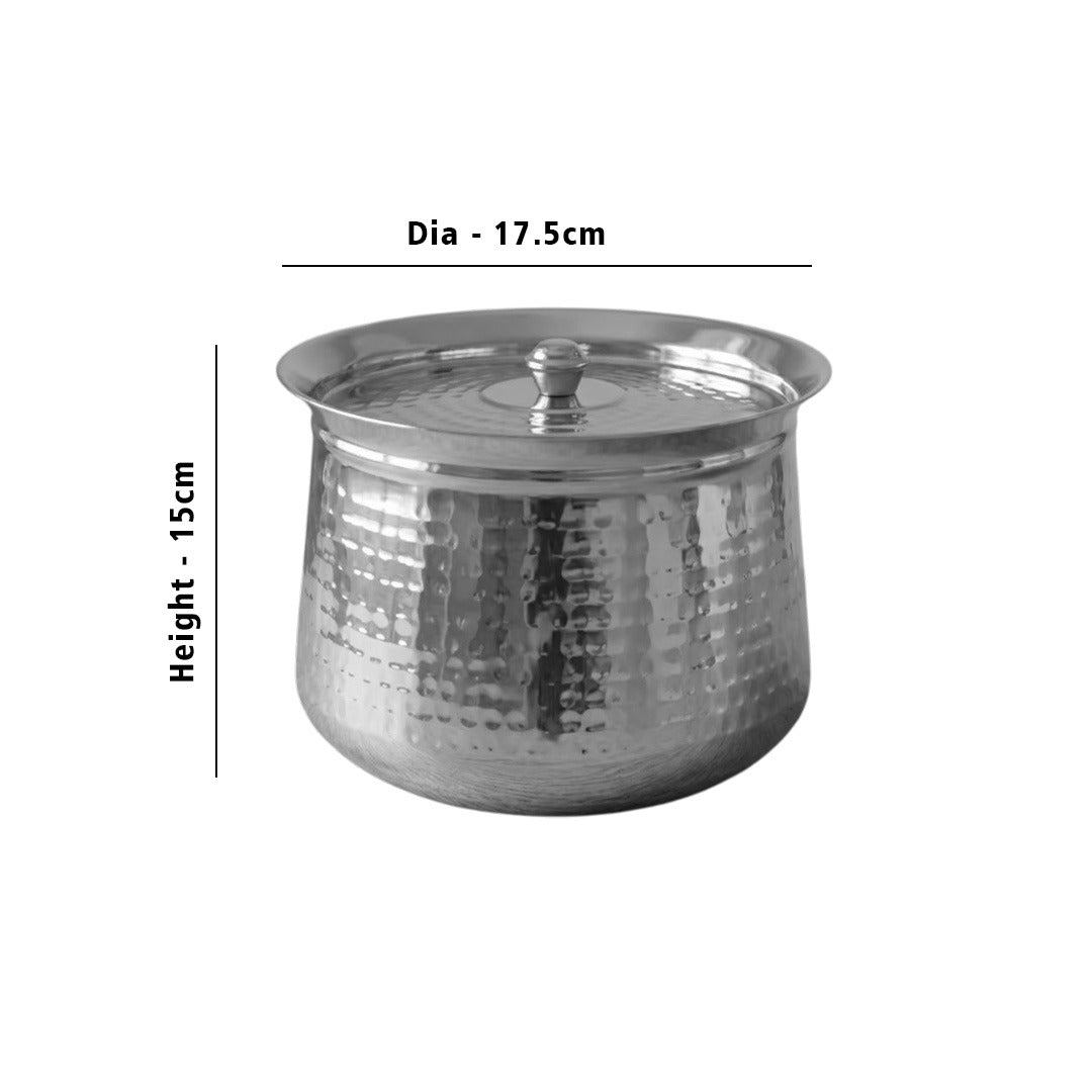 MM SS Hammered Venne Chetty With Lid