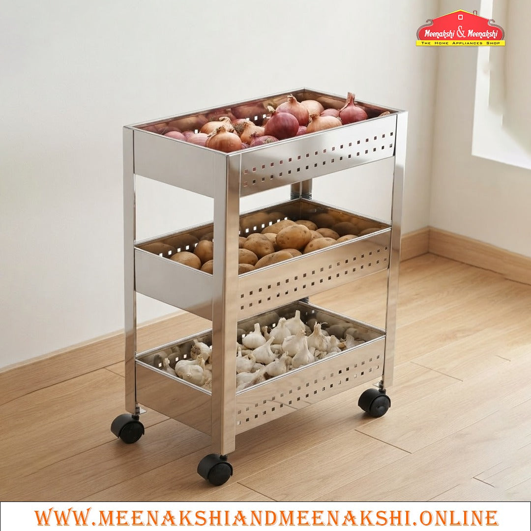 MM SS 3 Tier Veg Trolly 895