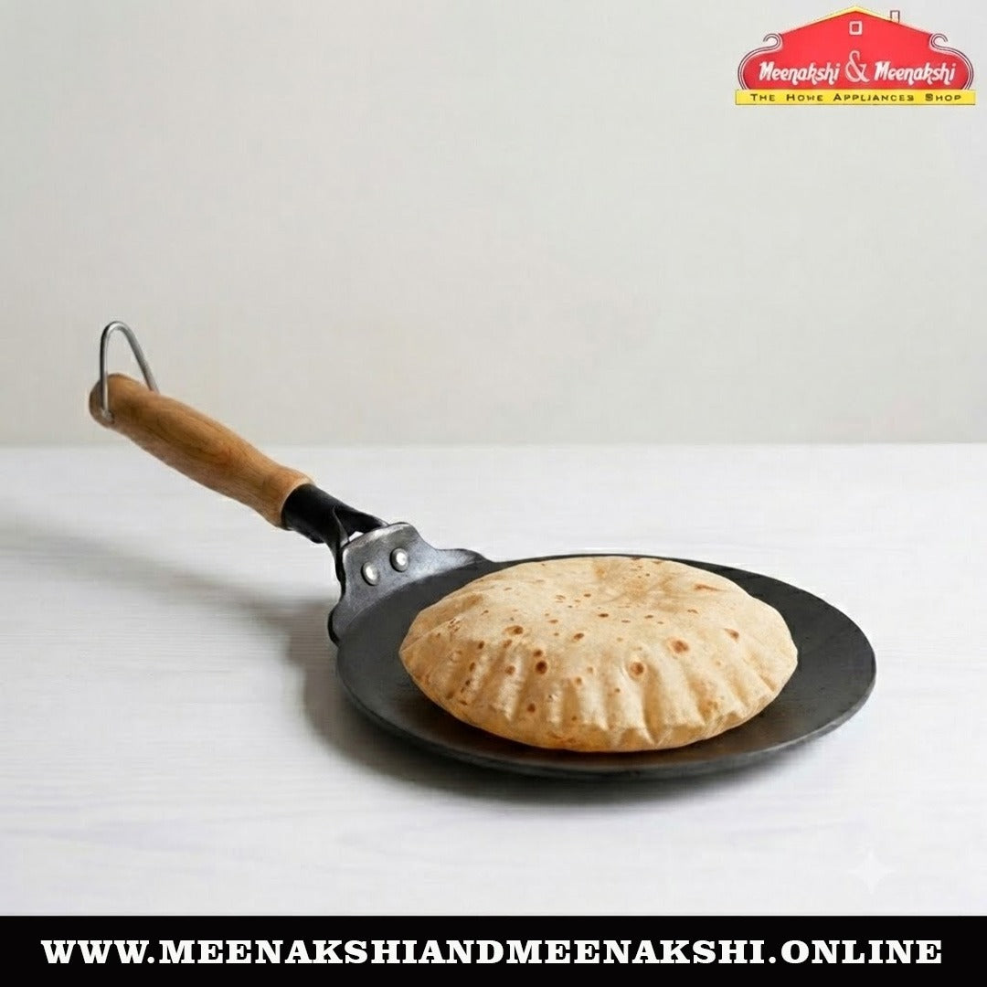 Wooden Handle 10inch CI Rotti Tawa 905