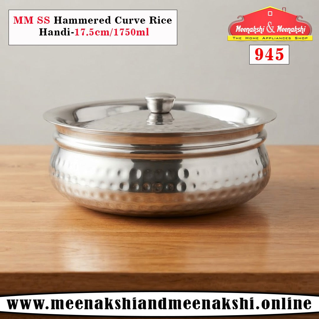 MM SS Hammered Curve Rice Handi