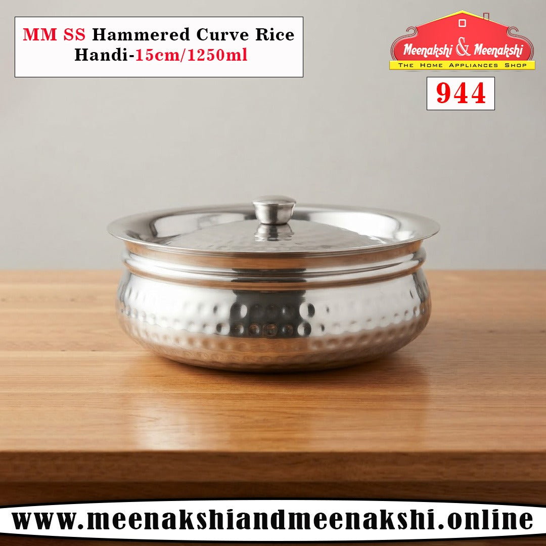 MM SS Hammered Curve Rice Handi