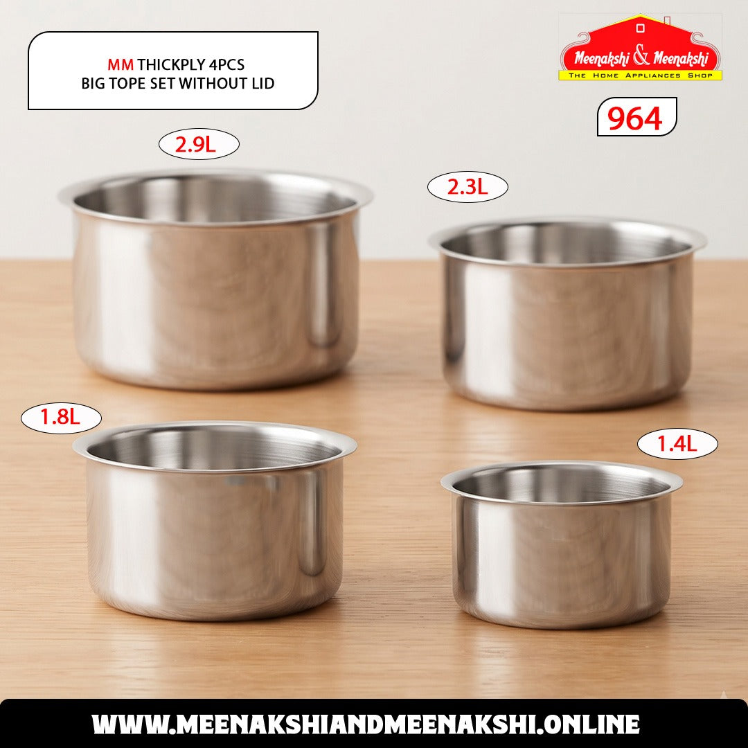 MM Thickply 4PCS Big Tope Set Without LID 964